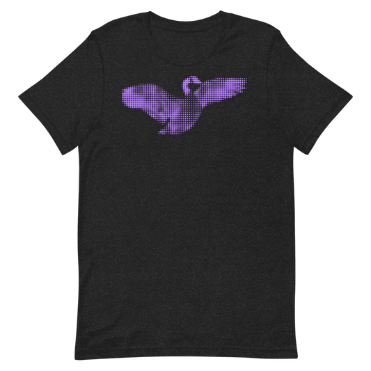 Purple Halftone Flying Goose